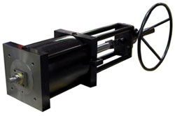 14" Bore Air Cylinder Double Rod End with Manual Extend & Retract